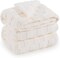 Sherpa Throw Blanket for Couch Bed, Checkered Throw Blanket for Women, Soft Fuzzy Cozy Fleece Blanket for Living Room, Christmas Throw Blanket Presents, Cream White, 50x60 inches